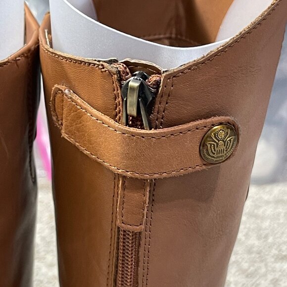 Sam Edelman Penny Leather Riding Boots Size 8 Whiskey Regular Calf Brown - Picture 5 of 12